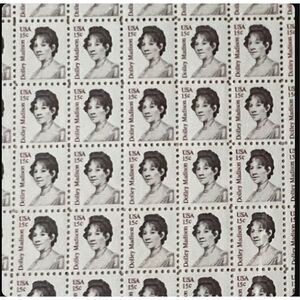 MNH Dolly Madison Sheet of 150 15c Stamps Scott #1822